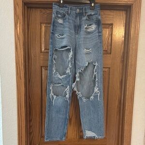 Distressed Blue Jeans for women American Eagle